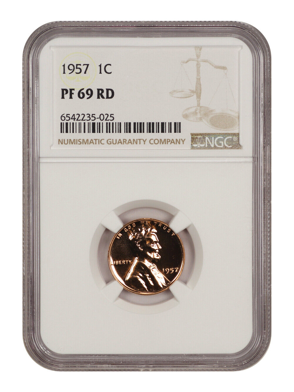 1957 1c NGC Proof 69 RD