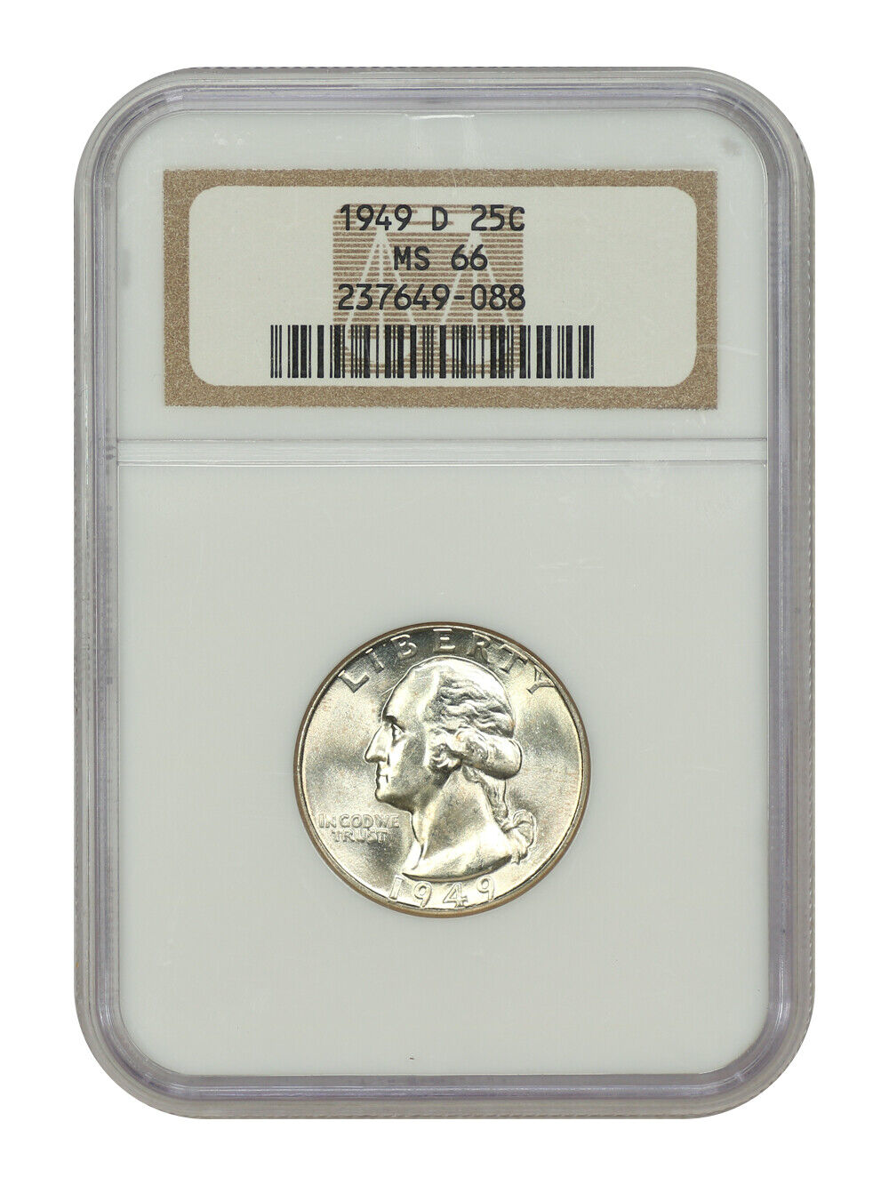 1949-D 25C NGC MS66 - Washington Quarter