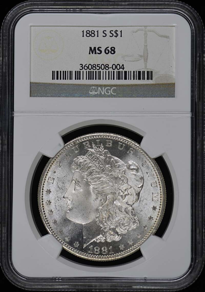 1881-S Morgan Dollar S$1 NGC MS68