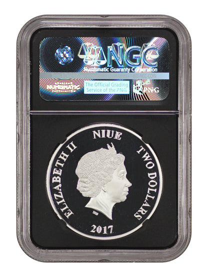 Niue: 2017 $2 Star Wars Luke Skywalker NGC PR69DCAM (One of First 2000 Struck)