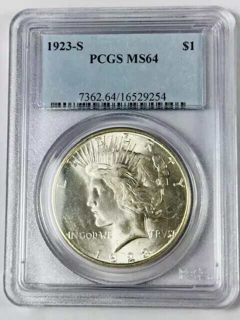 1923 S Peace Dollar PCGS MS-64 Premium Quality!