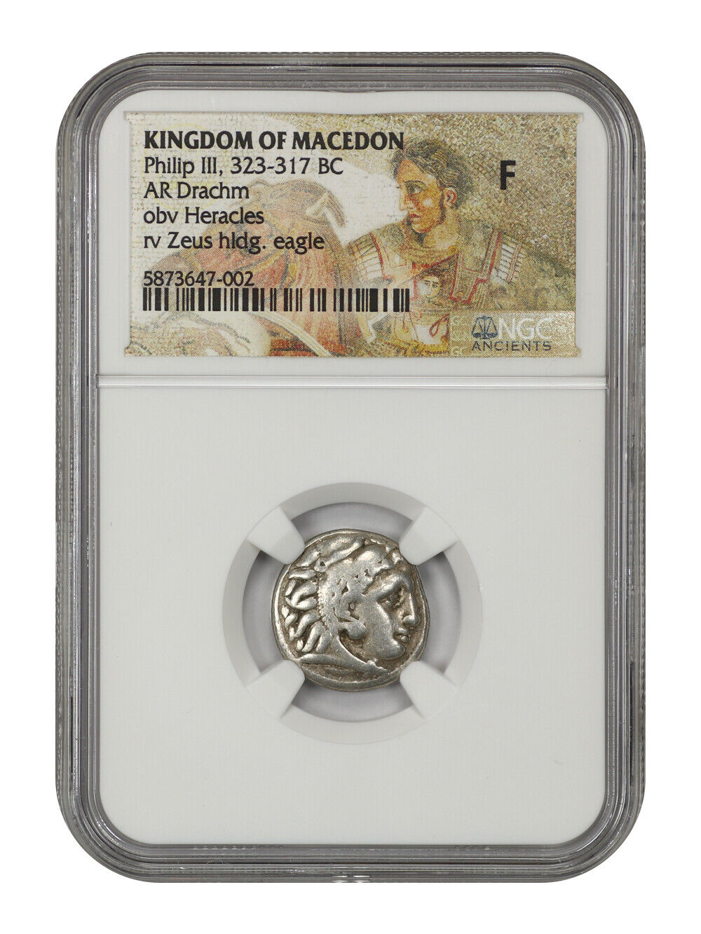 Ancient Roman: Philip III (323-317 BC) AR Drachm NGC Fine (Kingdom of Macedon)