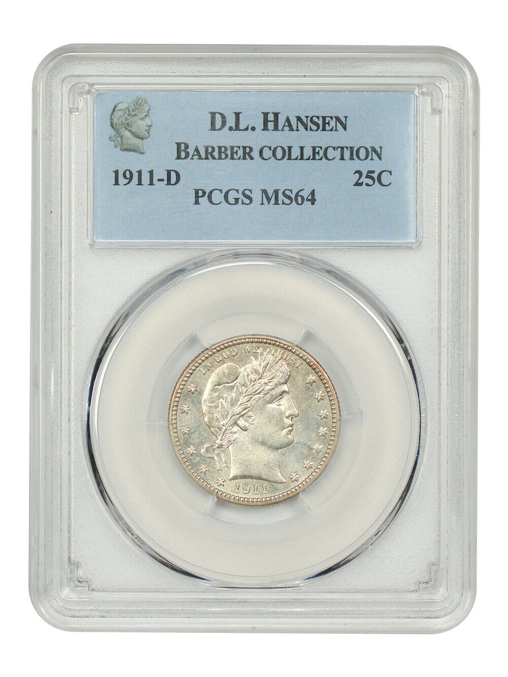 1911-D 25C PCGS MS64 ex: D.L. Hansen