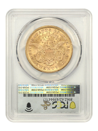 1871-S $20 PCGS MS62 ex: D.L. Hansen