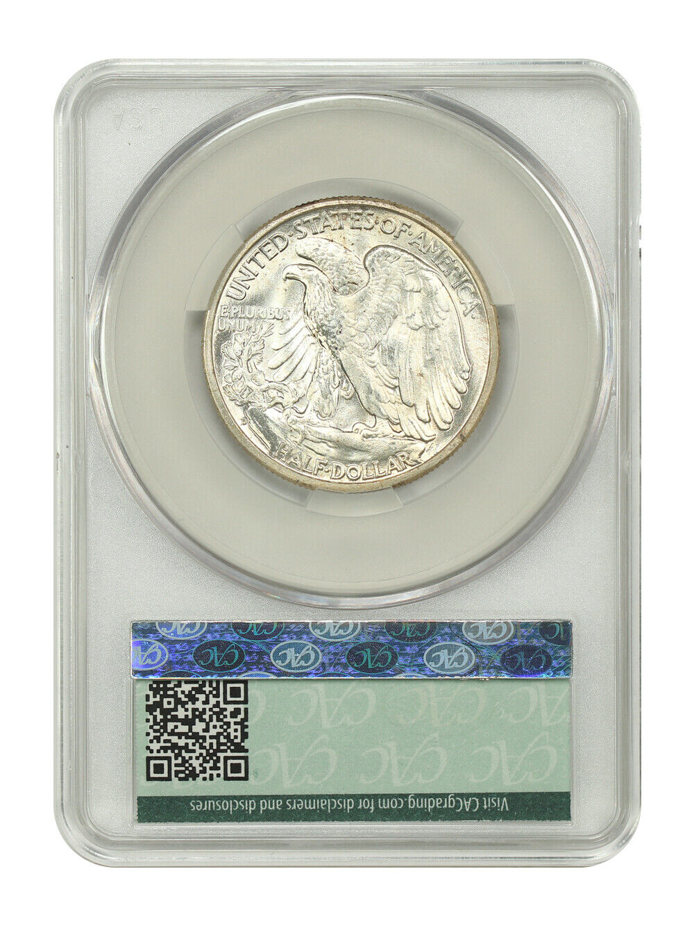 1937-D 50C CACG MS66 - Walking Liberty Half Dollar