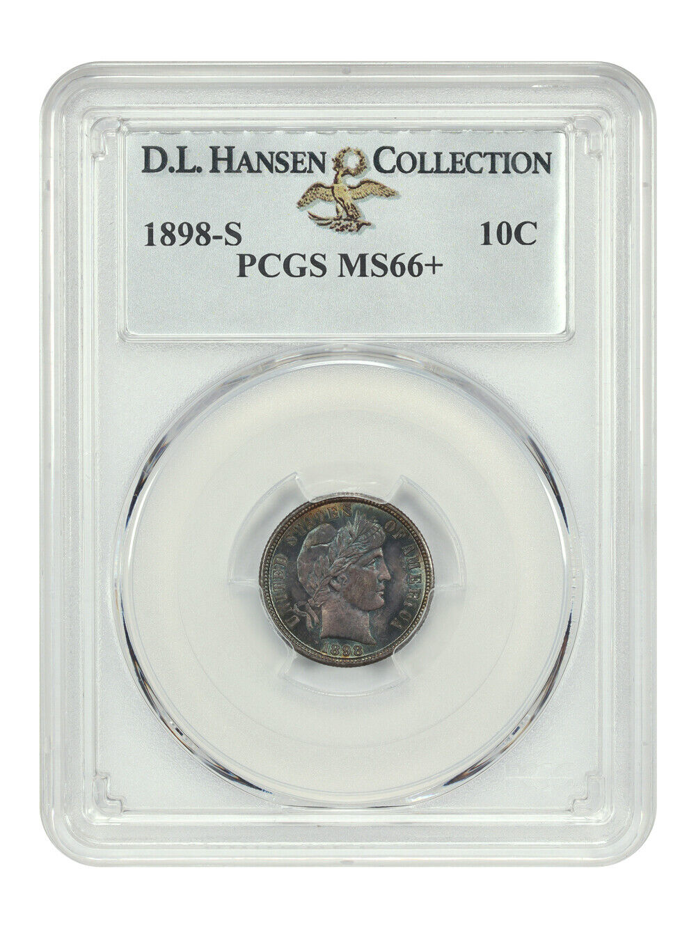 1898-S 10C PCGS MS66+ ex: D.L. Hansen