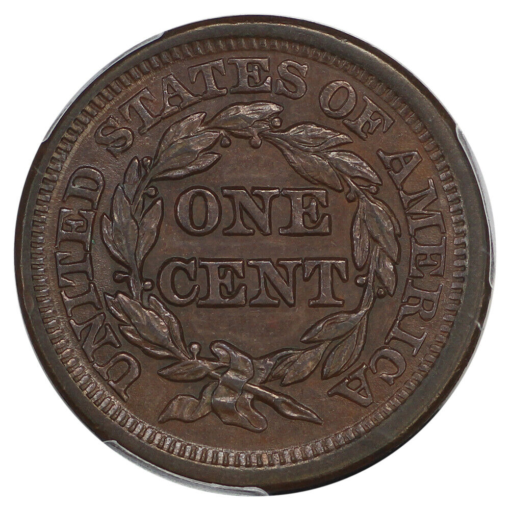 1848 1C PCGS MS63BN - Braided Hair Cent