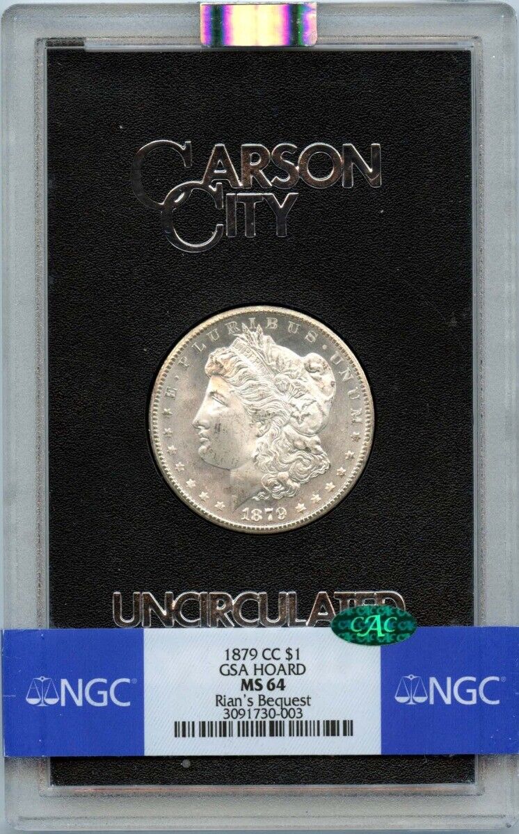 1879-CC Morgan Dollar GSA HOARD S$1 NGC MS64 CAC