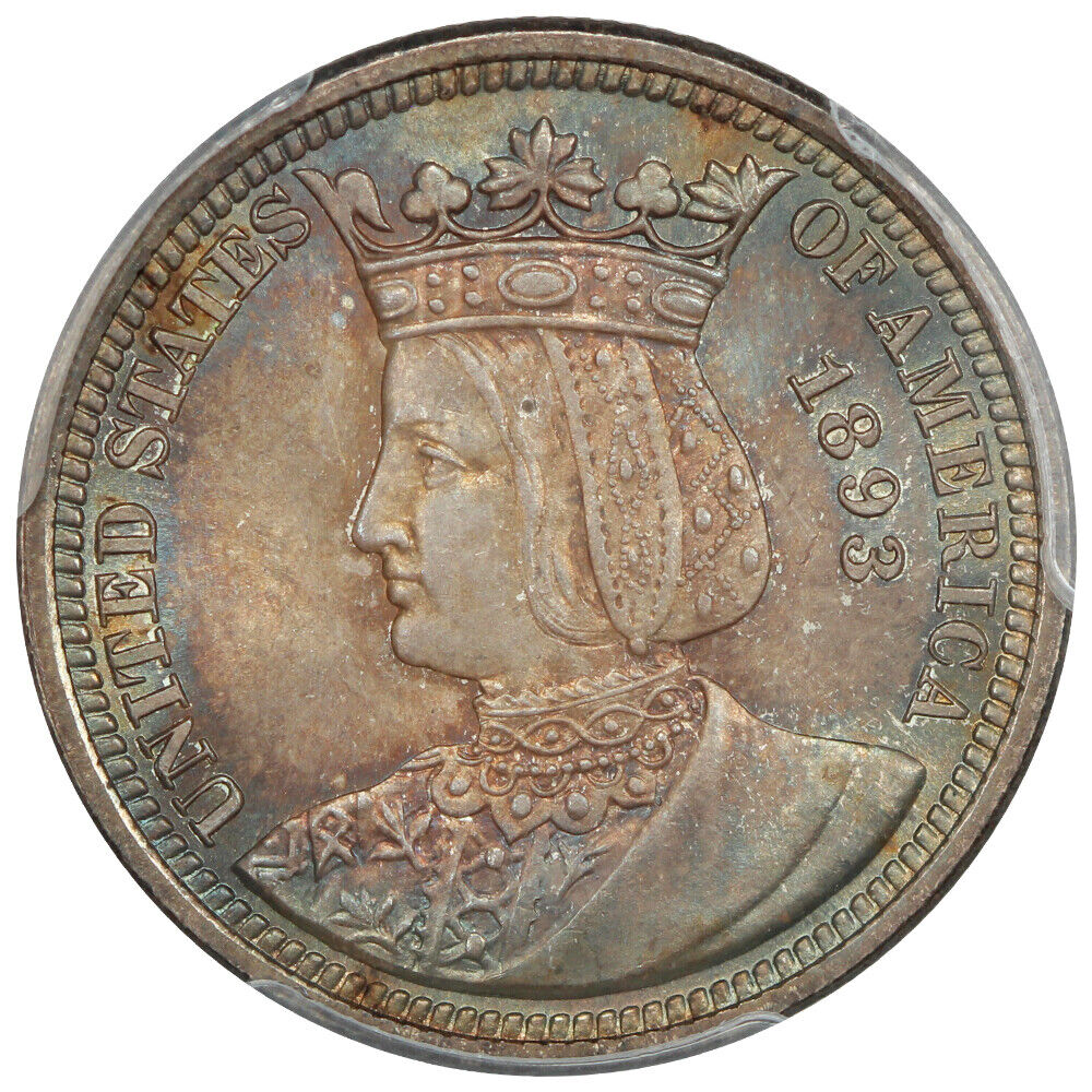 1893 25C Isabella PCGS/CAC MS66+ ex: Paul Denby - Classic Silver Commemorative