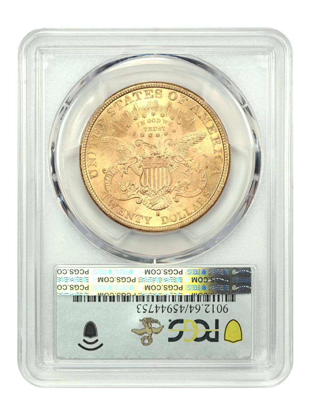 1889-S $20 PCGS MS64 ex: D.L. Hansen