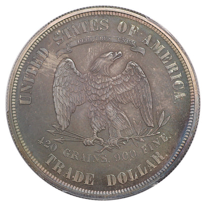 1874 Trade $1 PCGS/CAC PR66+ ex: D.L. Hansen