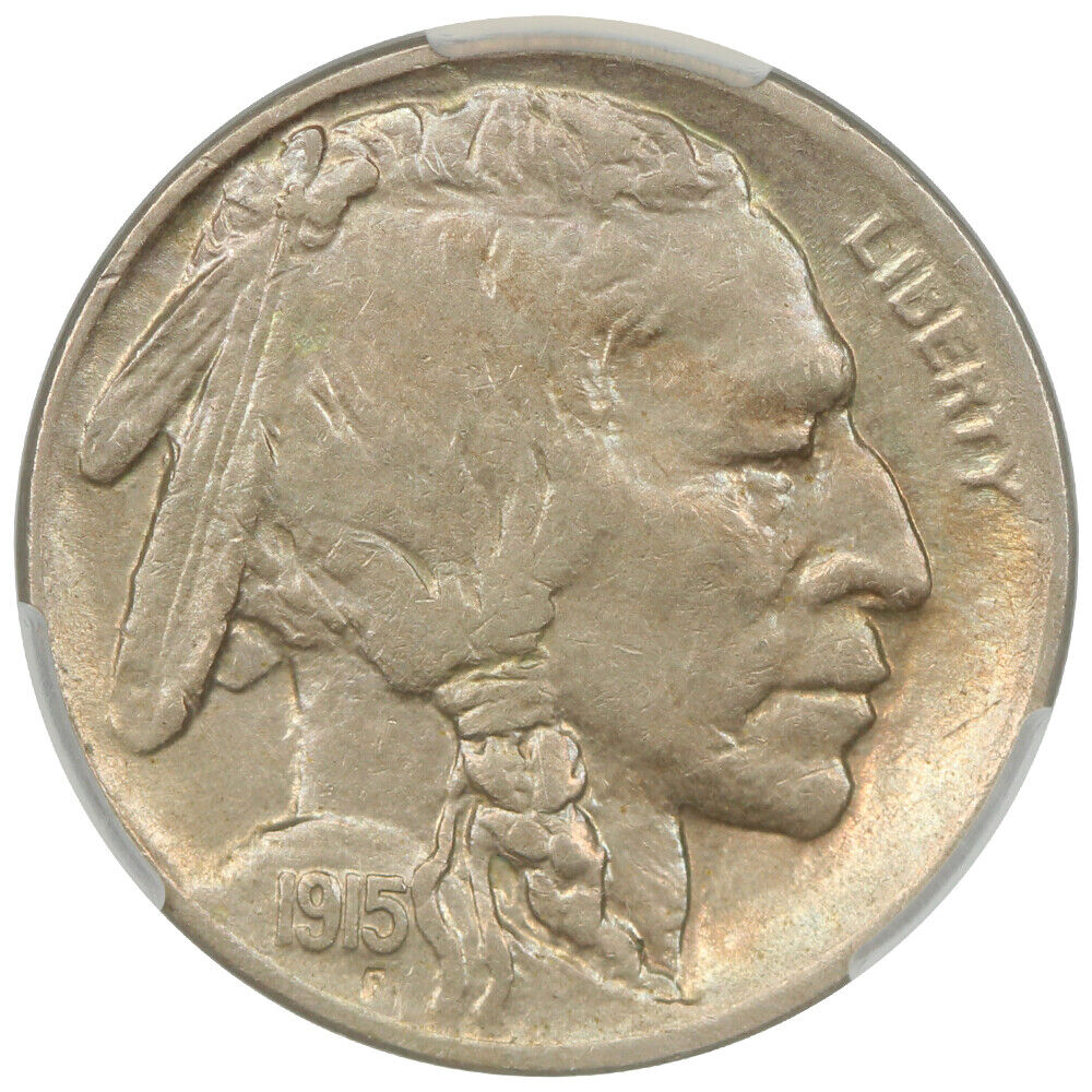 1915-D 5C CACG AU50 - Buffalo Nickel