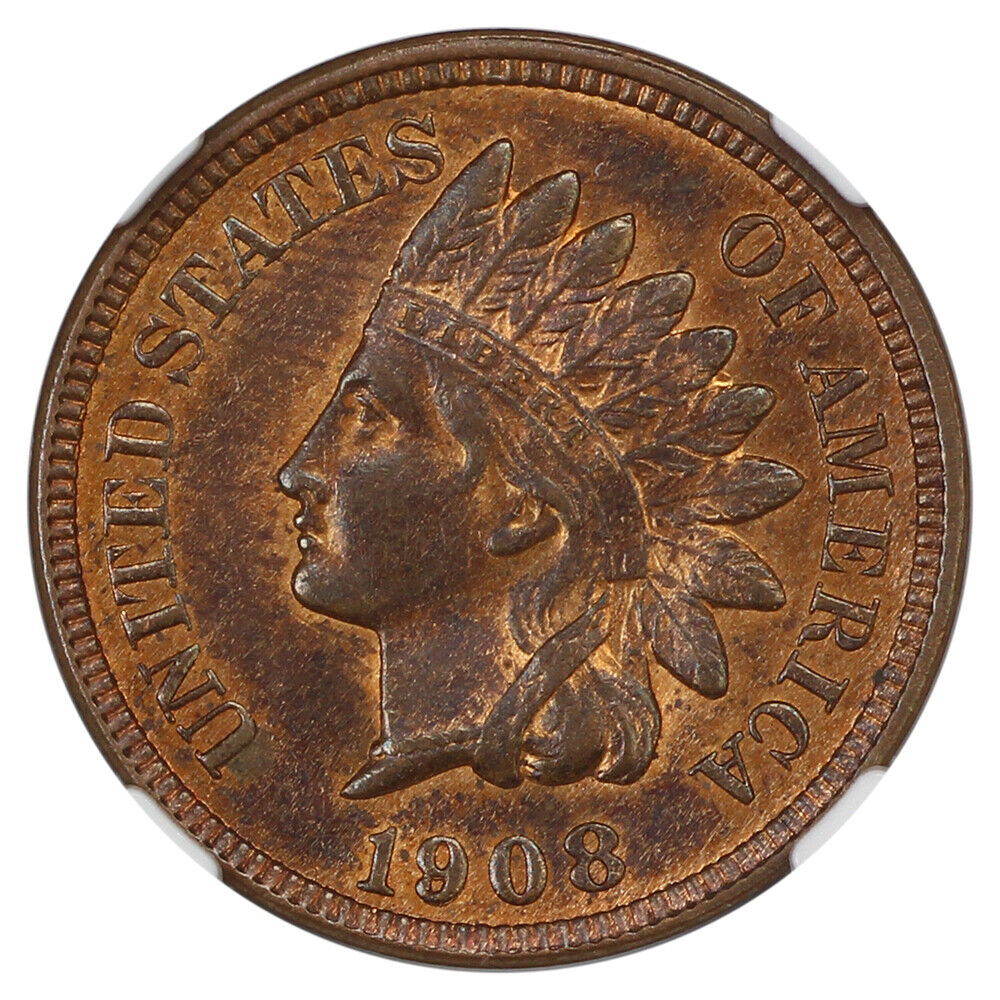 1908 1C NGC MS63RB - Indian Cent