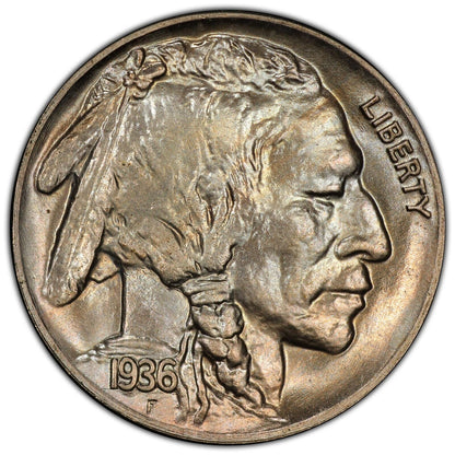 1936 5C Satin Buffalo Nickel PCGS PR67+ (CAC)