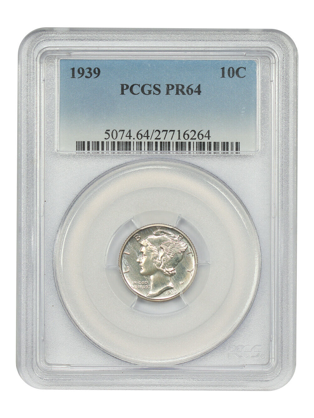 1939 10C PCGS PR64 - Mercury Dime