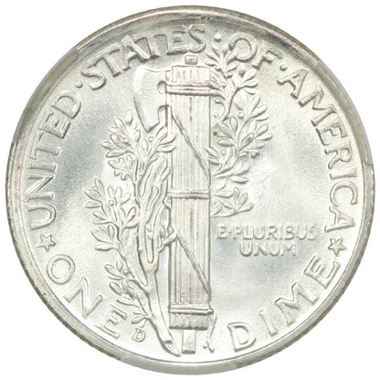 1941-D 10C CACG MS67FB - Mercury Dime