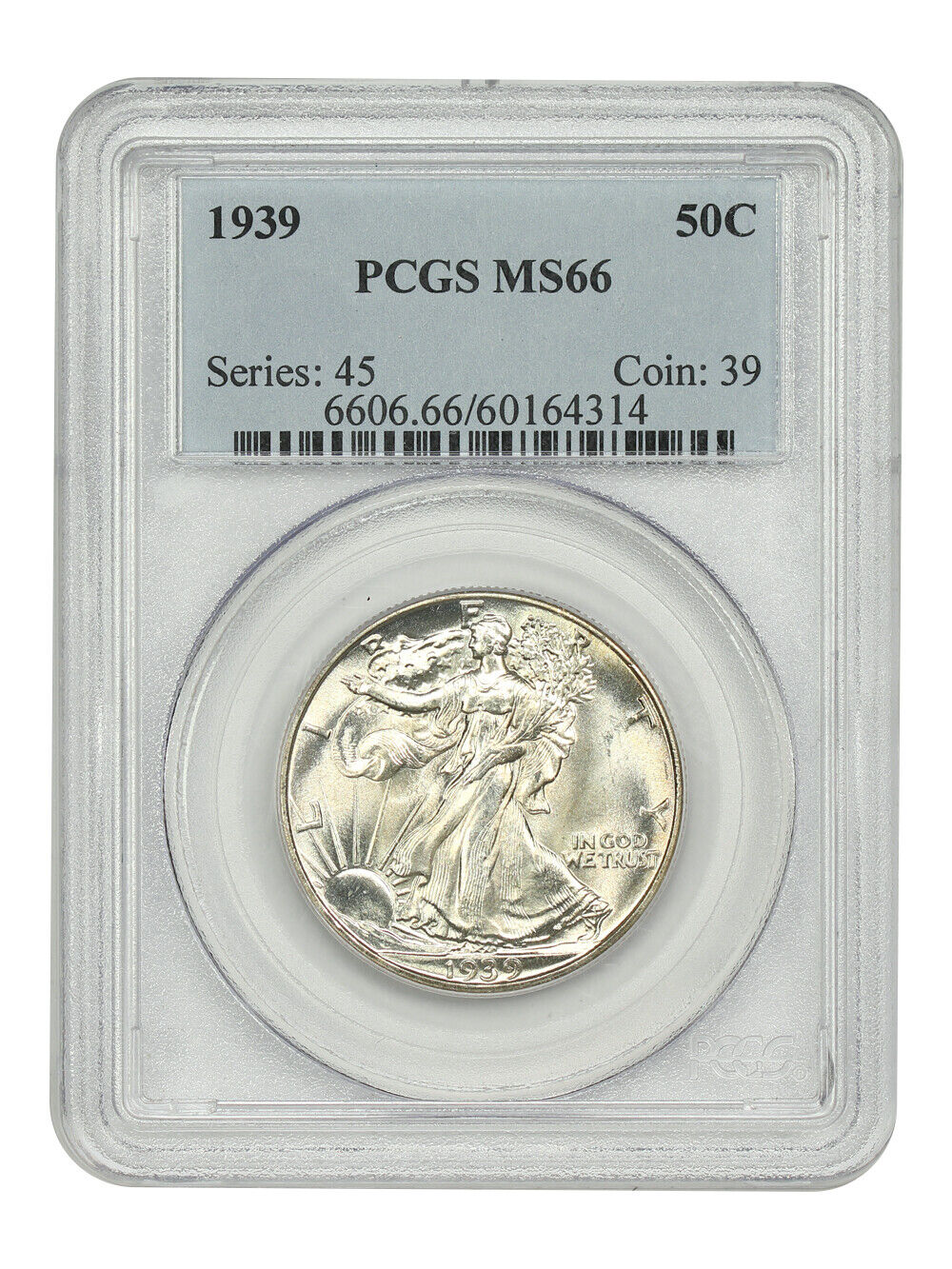 1939 50C PCGS MS66 - Walking Liberty Half Dollar