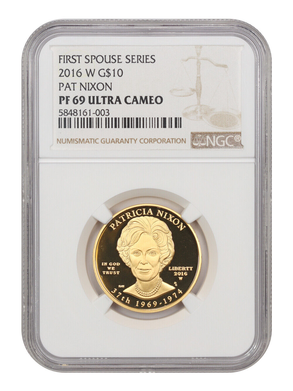 2016-W Patricia Nixon $10 NGC Proof 69 UCAM