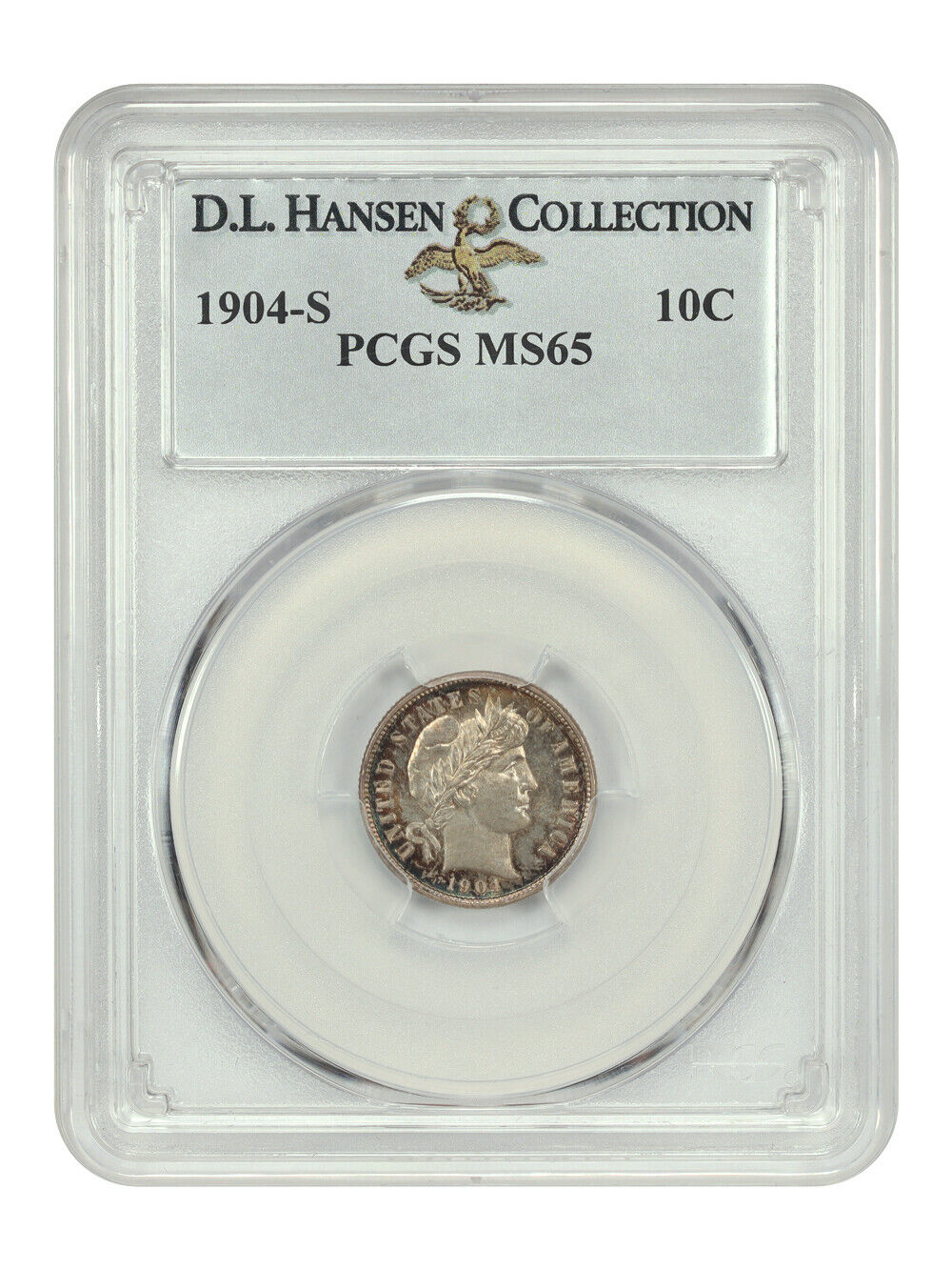 1904-S 10C PCGS MS65 ex: D.L. Hansen