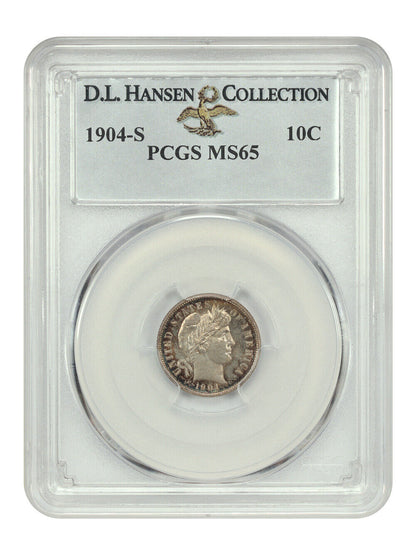 1904-S 10C PCGS MS65 ex: D.L. Hansen