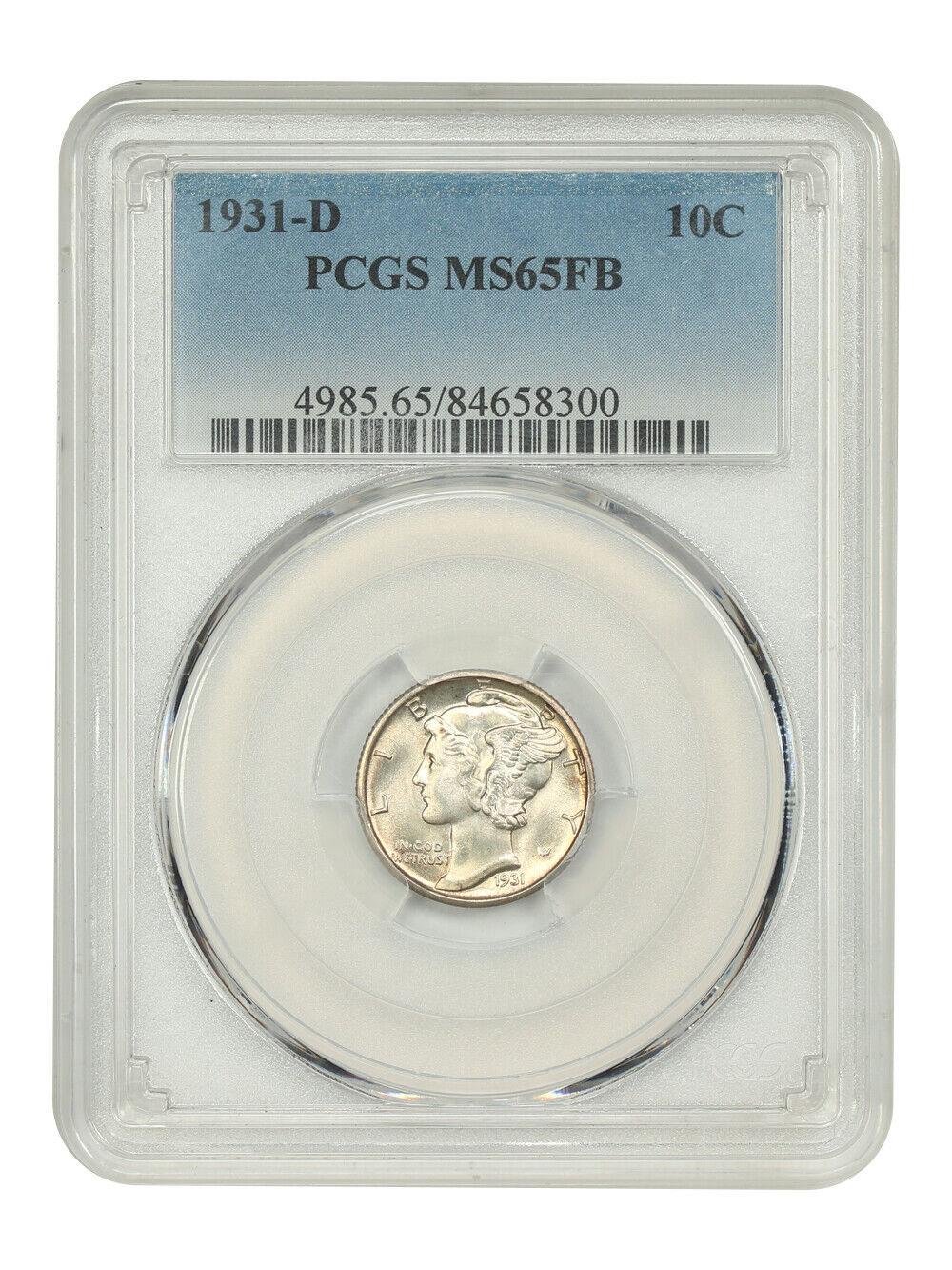 1931-D 10C PCGS MS65FB - Mercury Dime