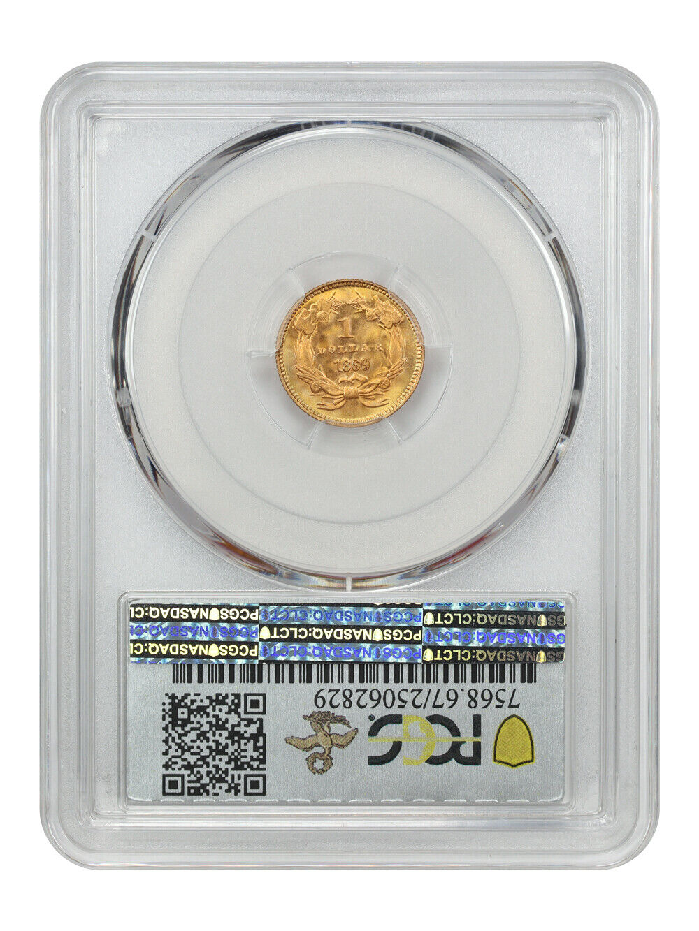 1869 G$1 PCGS MS67 ex: D.L. Hansen