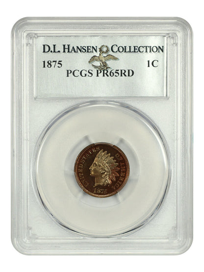 1875 1C PCGS PR65RD