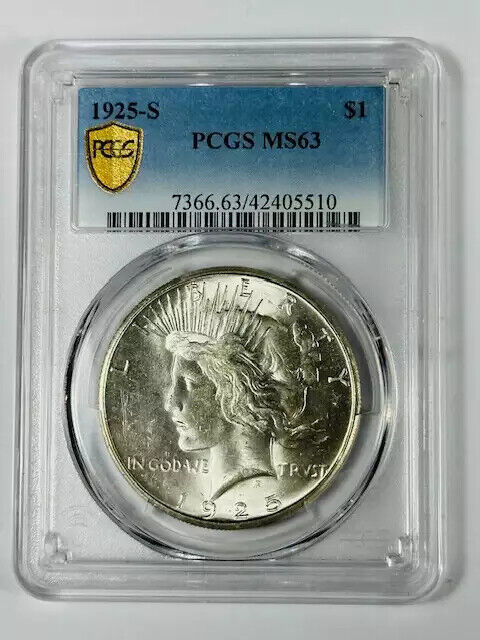 1925 S Peace Dollar PCGS MS-63