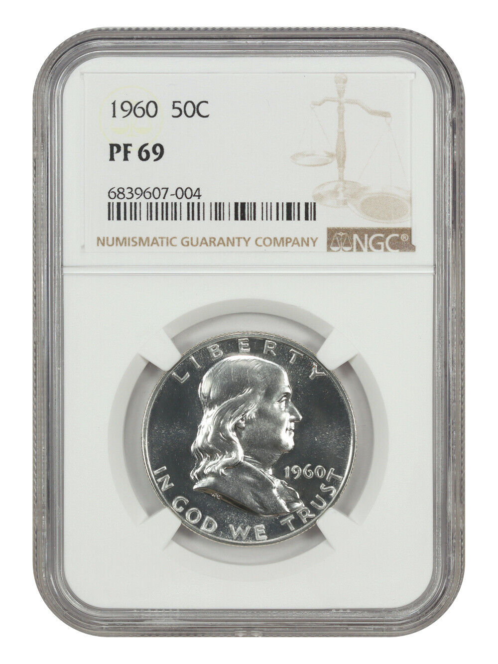 1960 50C NGC PR69 - Franklin Half Dollar