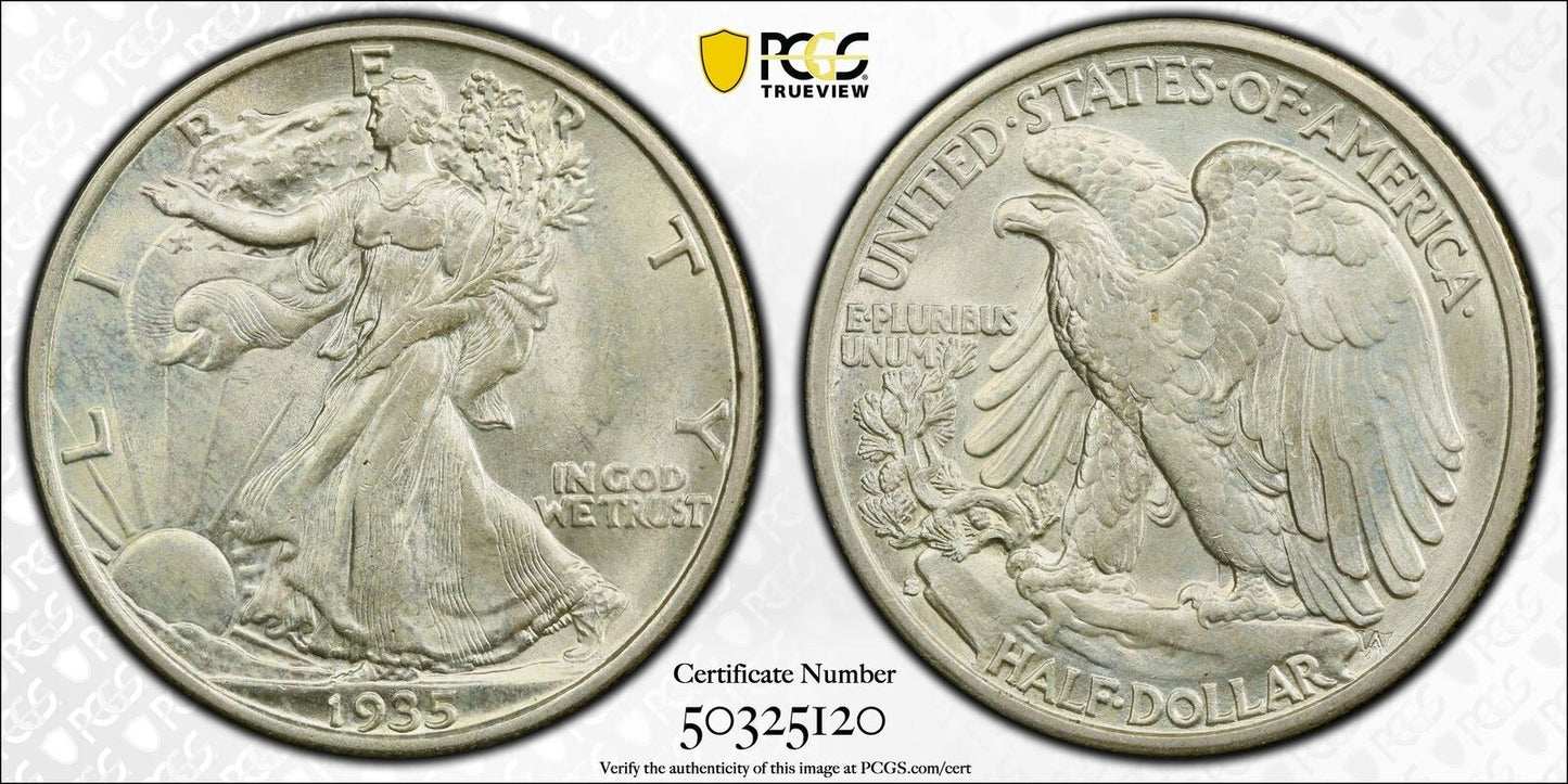 1935 S Walking Liberty Half Dollar PCGS MS-64 Nice Coin!