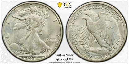 1935 S Walking Liberty Half Dollar PCGS MS-64 Nice Coin!