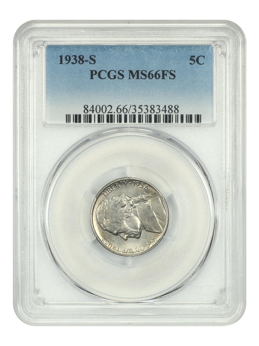 1938-S 5C PCGS MS66FS - Jefferson Nickel