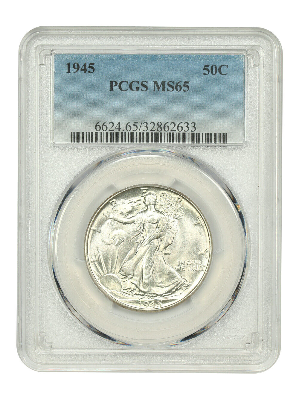 1945 50C PCGS MS65 - Walking Liberty Half Dollar