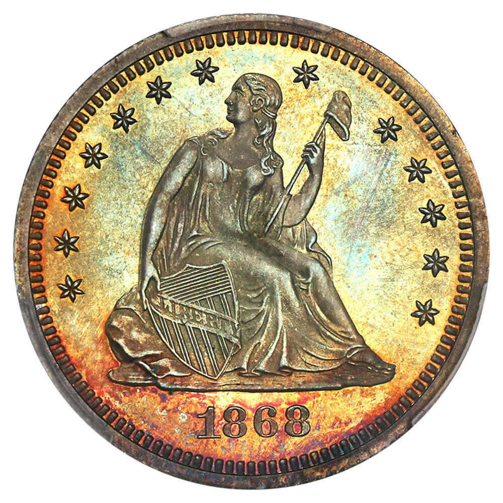 1868 25c PCGS Proof 66 ex: D.L. Hansen