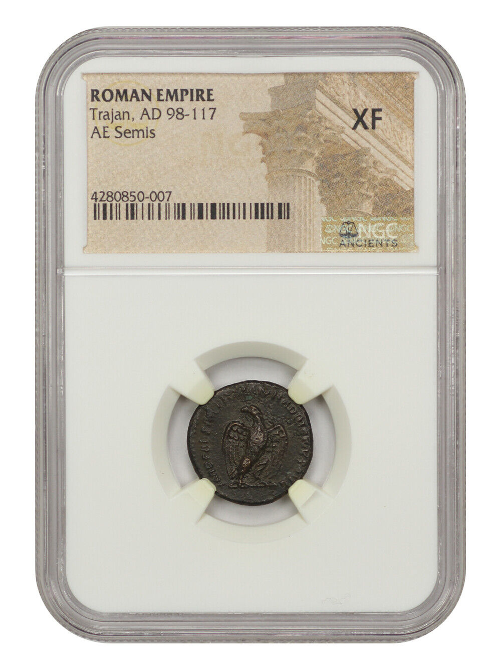 Ancient Roman: Trajan (AD 98-117) AE Semis NGC XF