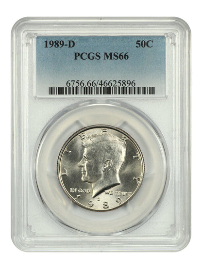 1989-D 50C PCGS MS66 - Kennedy Half Dollar