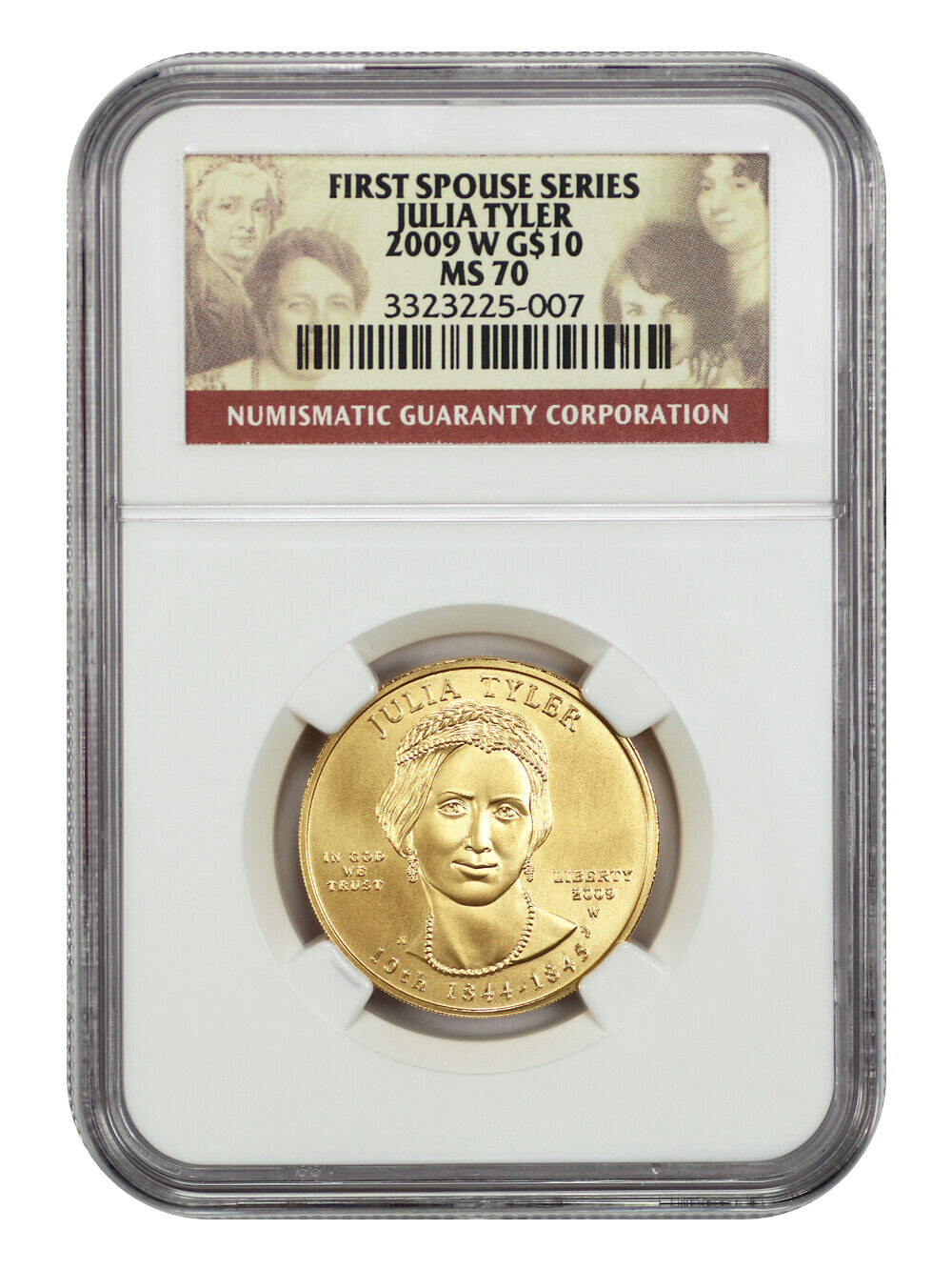 2009-W $10 Julia Tyler NGC MS70 - First Spouses