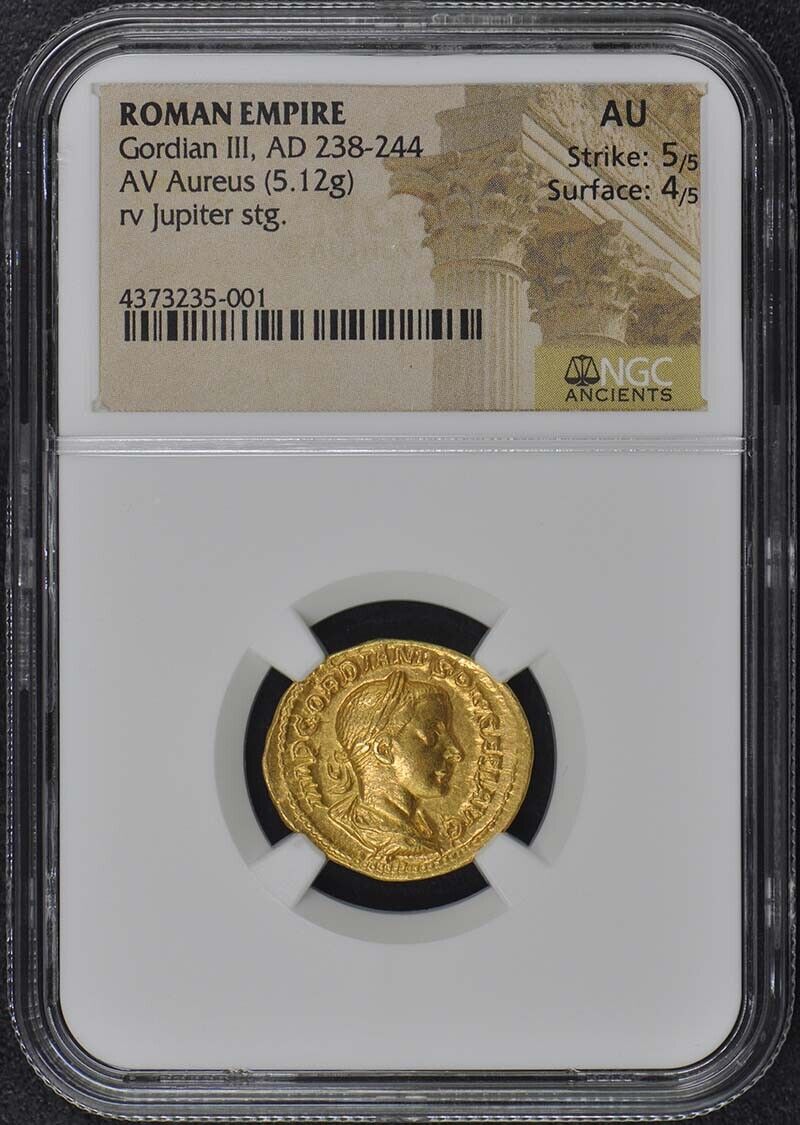 Gordian III, AD 238-244 ROMAN EMPIRE AV Aureus NGC AU50