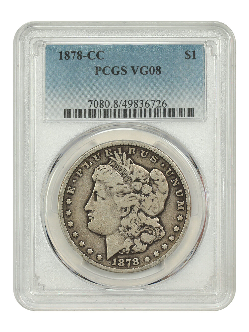 1878-CC $1 PCGS VG08 - Morgan Dollar - Popular First-Year Carson City Morgan