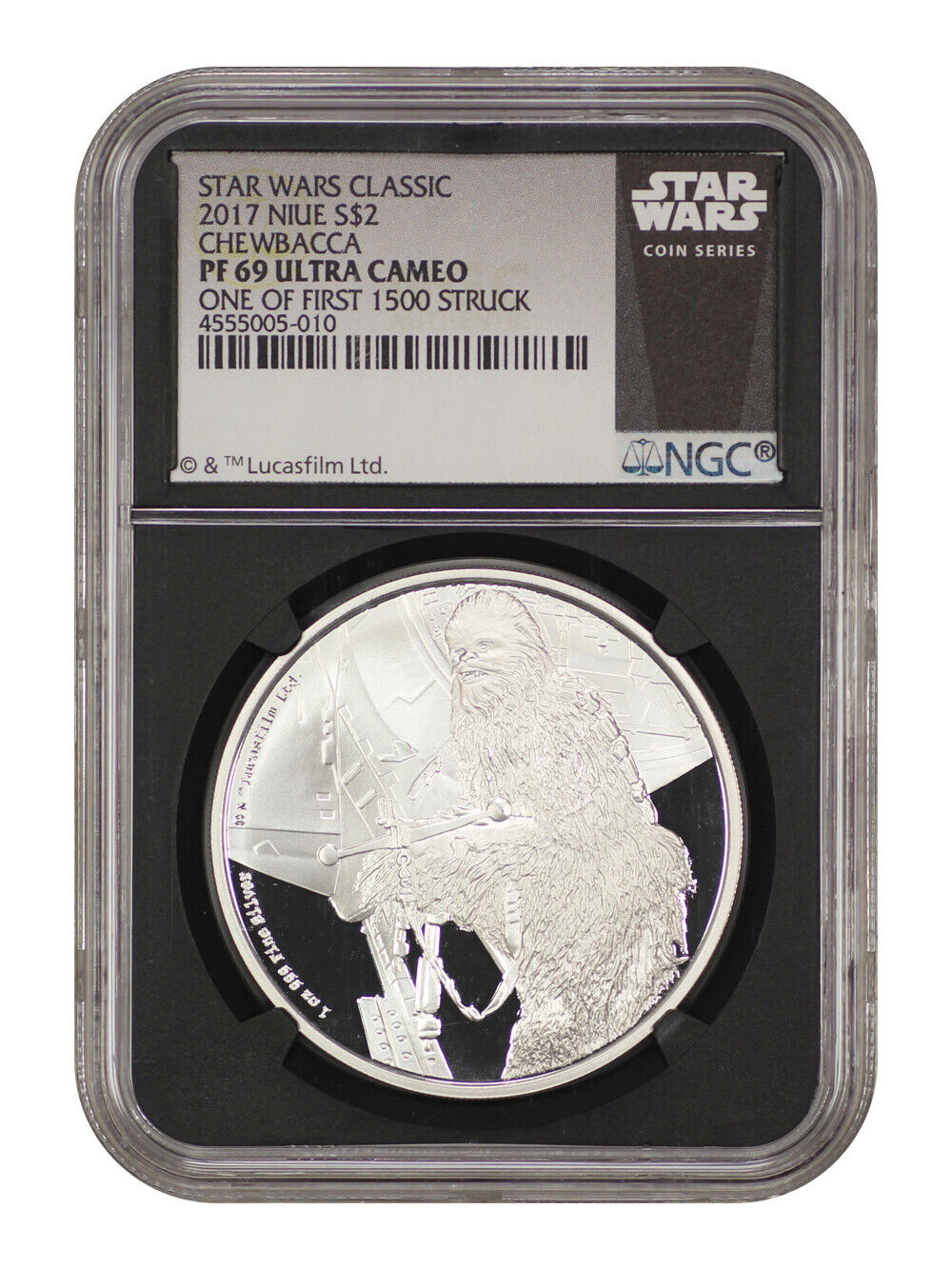 Niue: 2017 $2 Star Wars Chewbacca NGC PR69DCAM (One of First 1500 Struck)