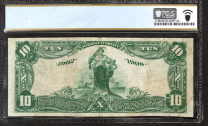 1902 $10 SCOTTSBLUFF NATIONAL BANKNOTE CURRENCY FR.618 NEBRASKA PCGS 30 VF (341B