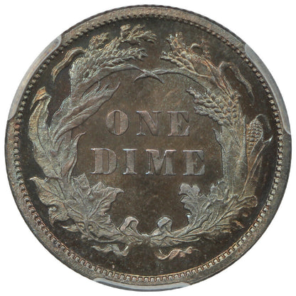 1885 10C PCGS/CAC PR67+ ex: D.L. Hansen - Liberty Seated Dime