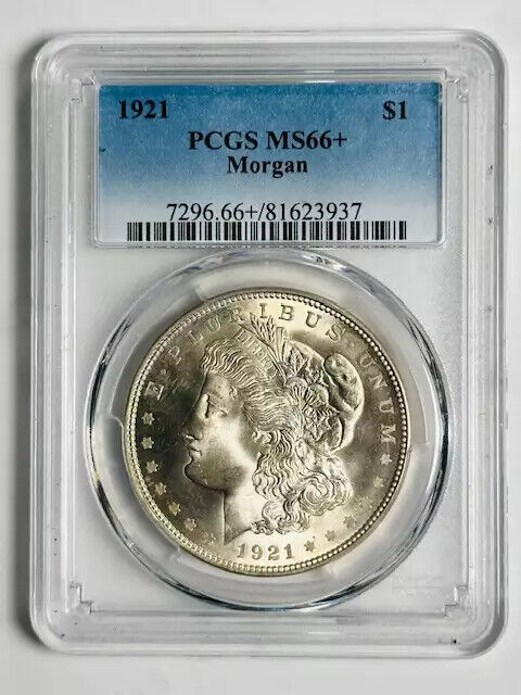 1921 P Morgan Silver Dollar PCGS MS-66+ Morgan