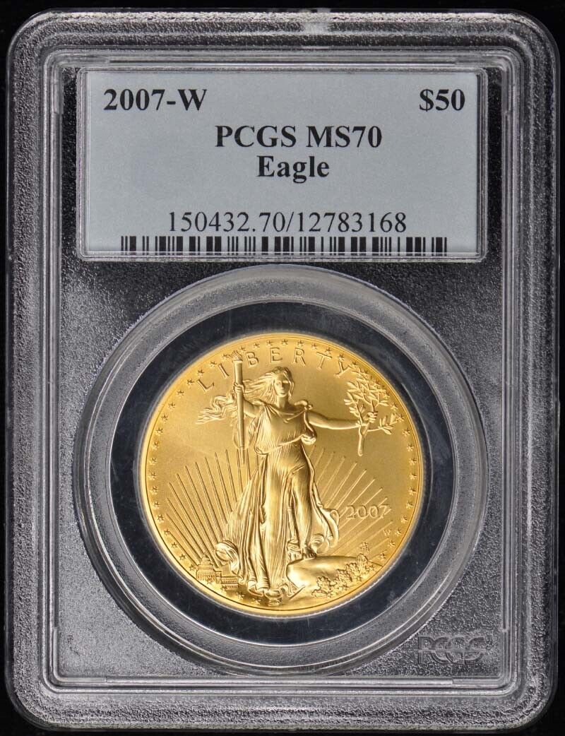 2007-W $5-$50 Gold Eagle 4 Coin Set PCGS MS70