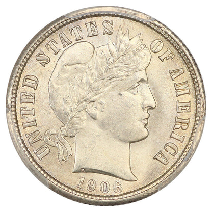 1906 10C PCGS MS66+ ex: D.L. Hansen