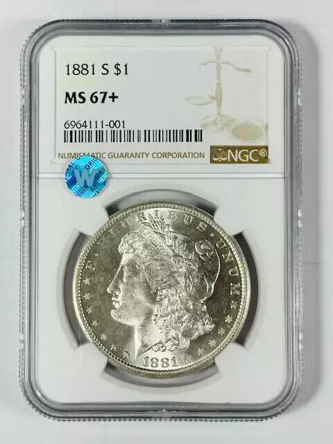 1881 S Morgan Silver Dollar NGC MS-67+ Sight White