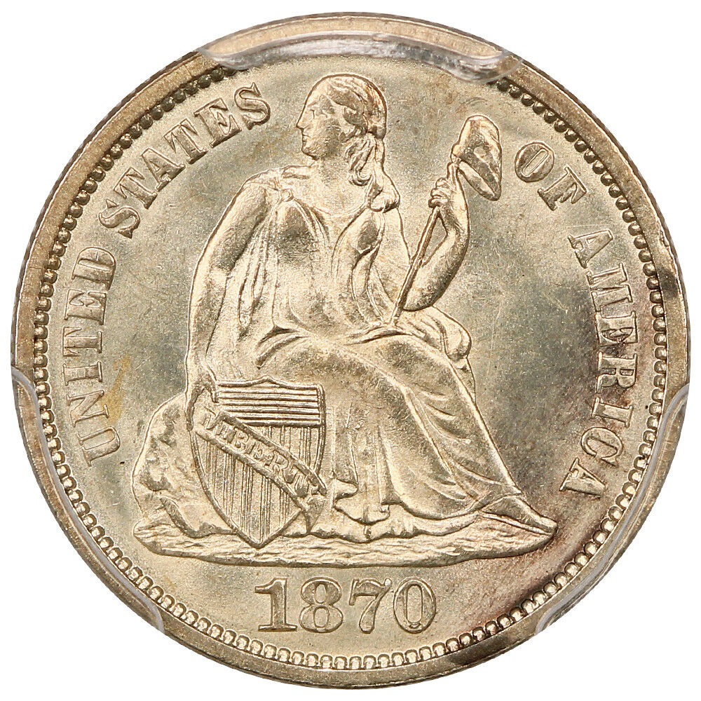 1870 10C PCGS MS64 ex: D.L. Hansen