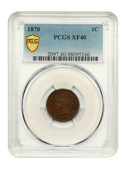 1870 1C PCGS XF40