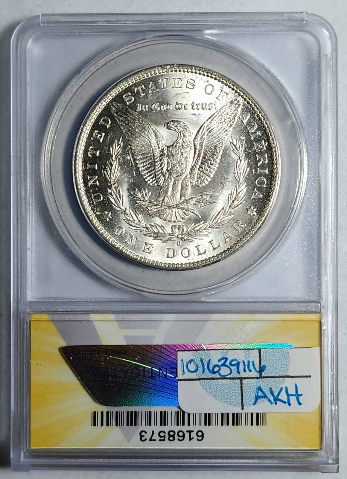 1884 O/O Morgan Silver Dollar ANACS MS-64 - VAM 14