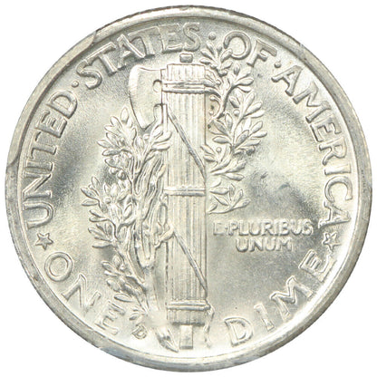 1938-D 10C PCGS MS67FB - Mercury Dime